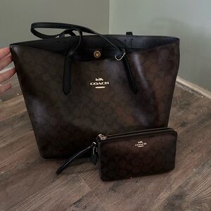coach bag with matching wristlet